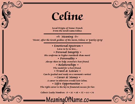 bedeutung name celine|girl name celine.